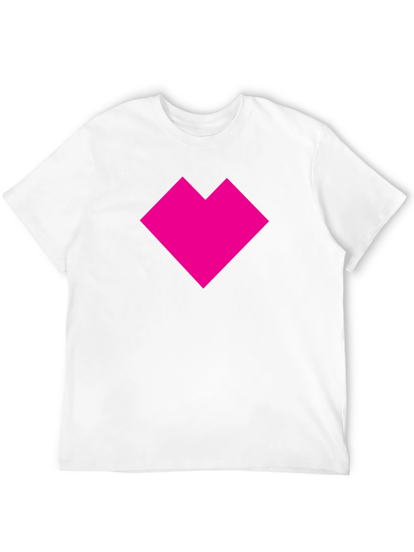 Bold Pink Heart Graphic Black T-Shirt