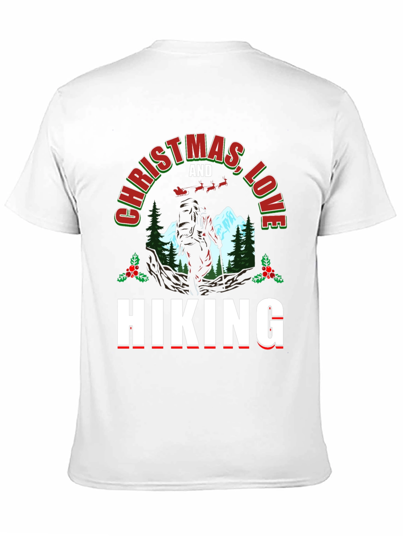 Christmas Love Hiking T-Shirt