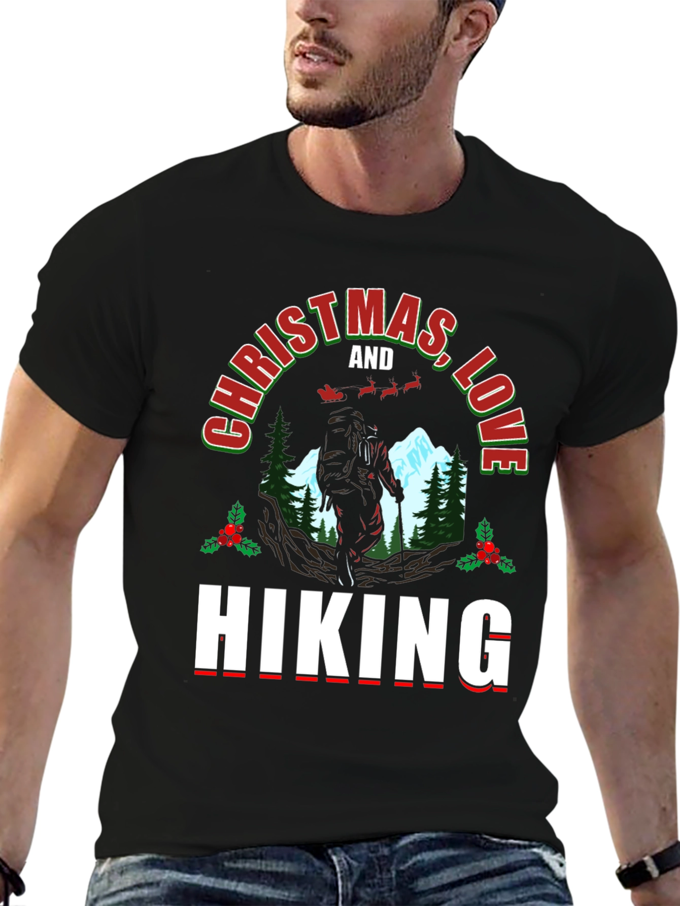 Christmas Love Hiking T-Shirt