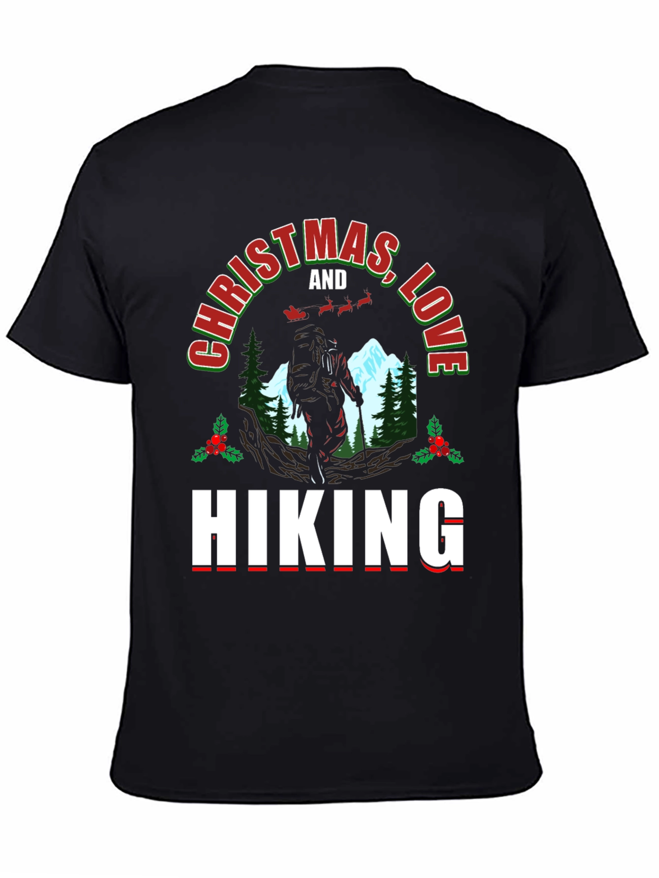 Christmas Love Hiking T-Shirt