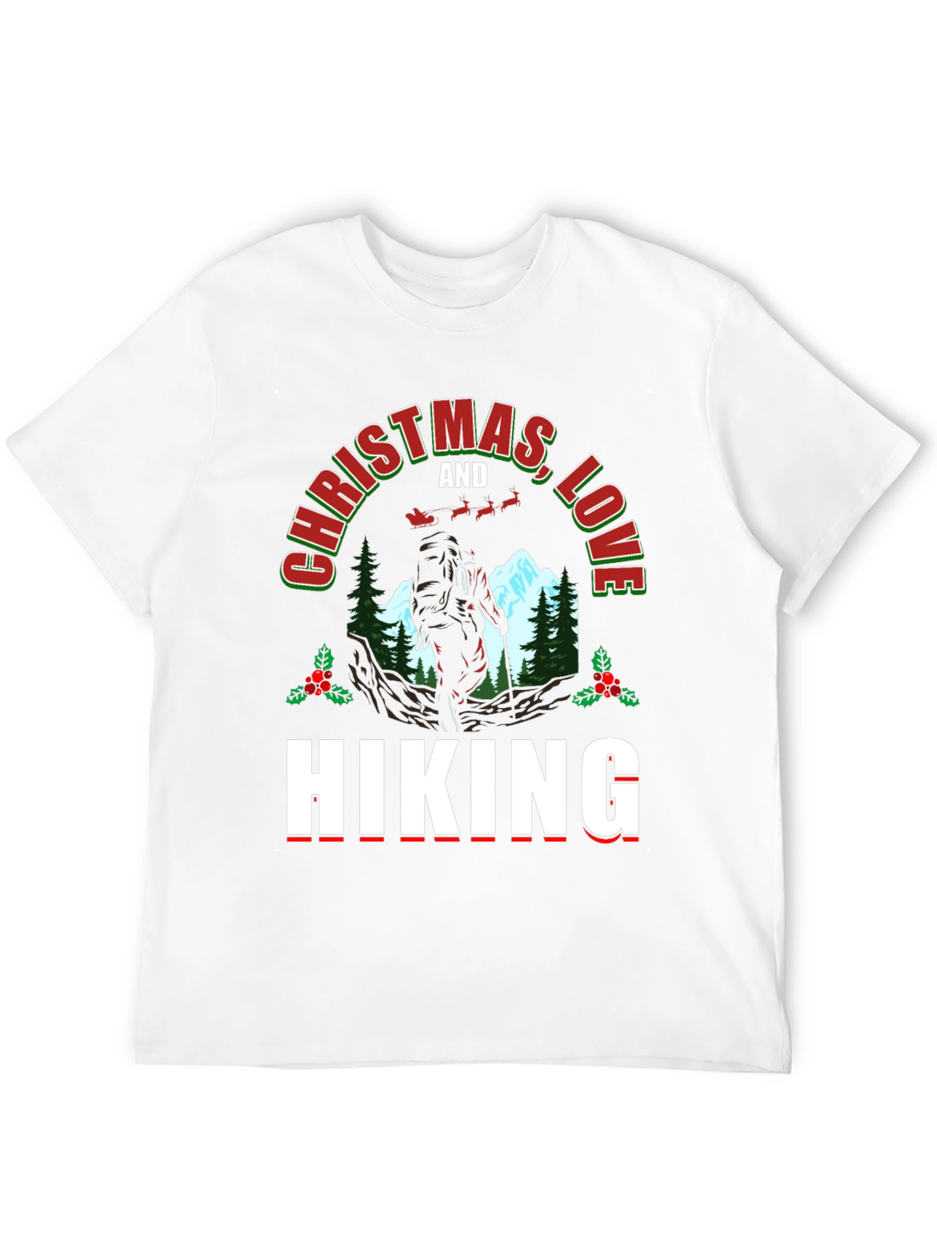 Christmas Love Hiking T-Shirt
