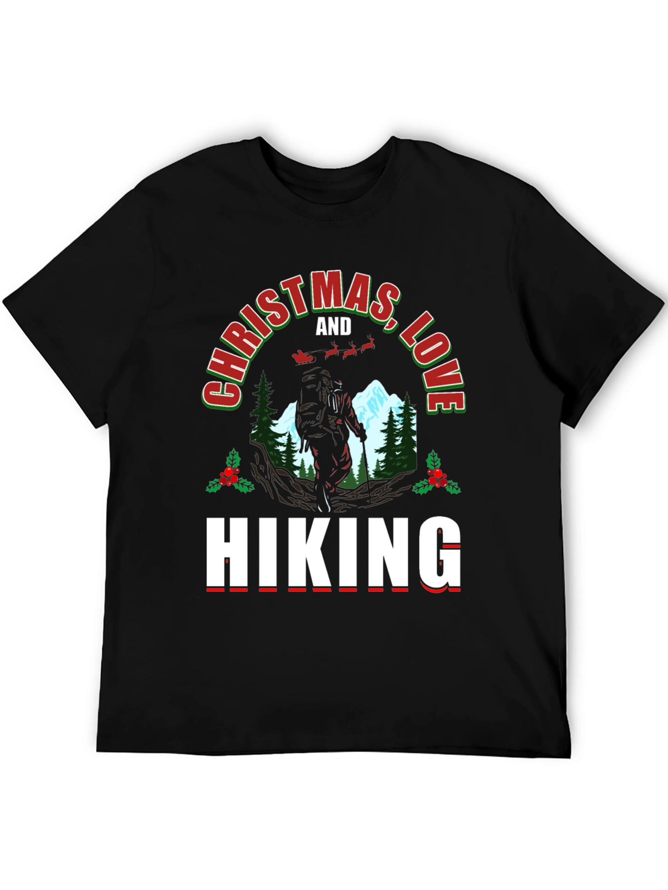 Christmas Love Hiking T-Shirt