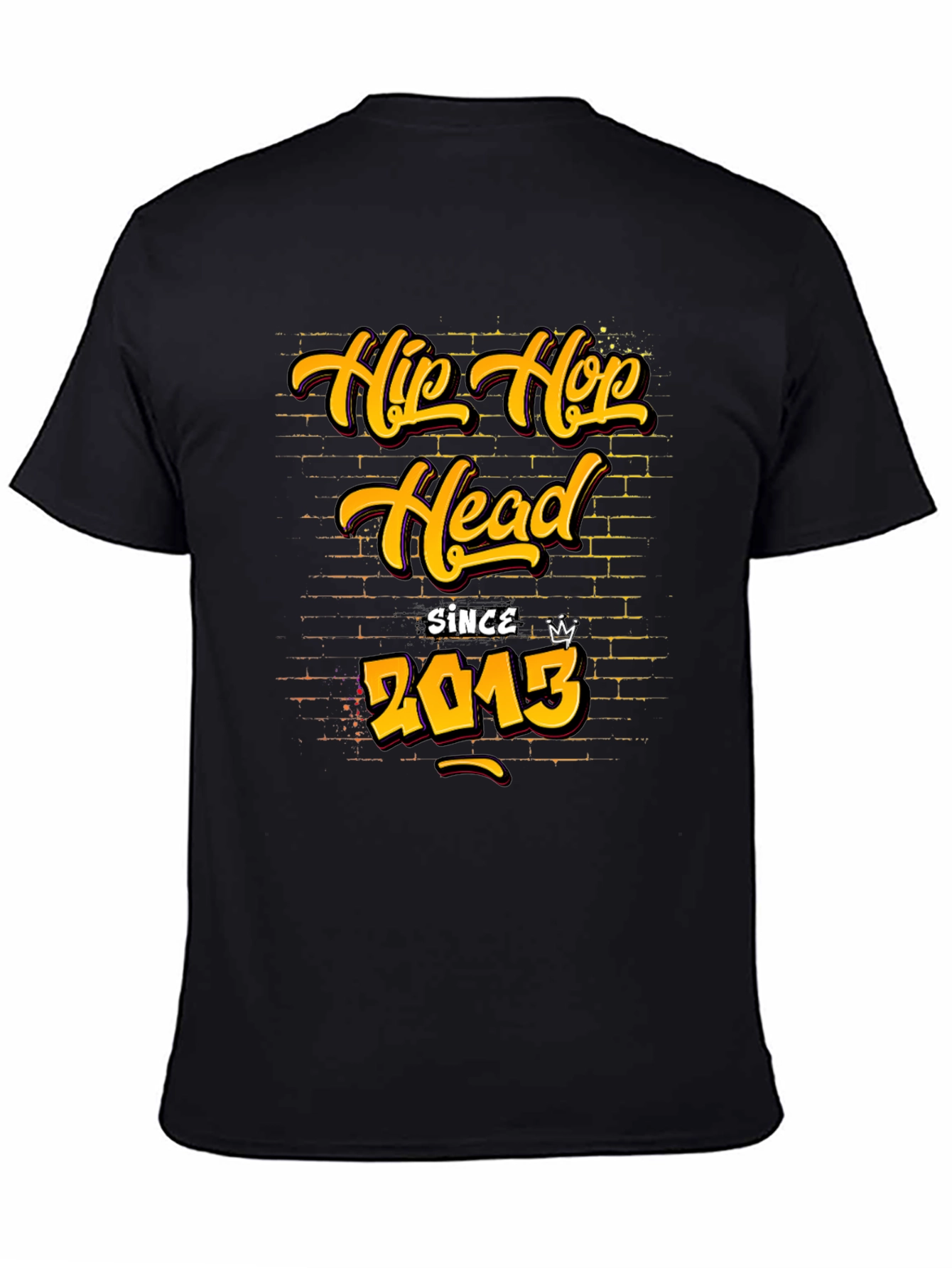 Hip Hop Head Since 2013 Black T-Shirt