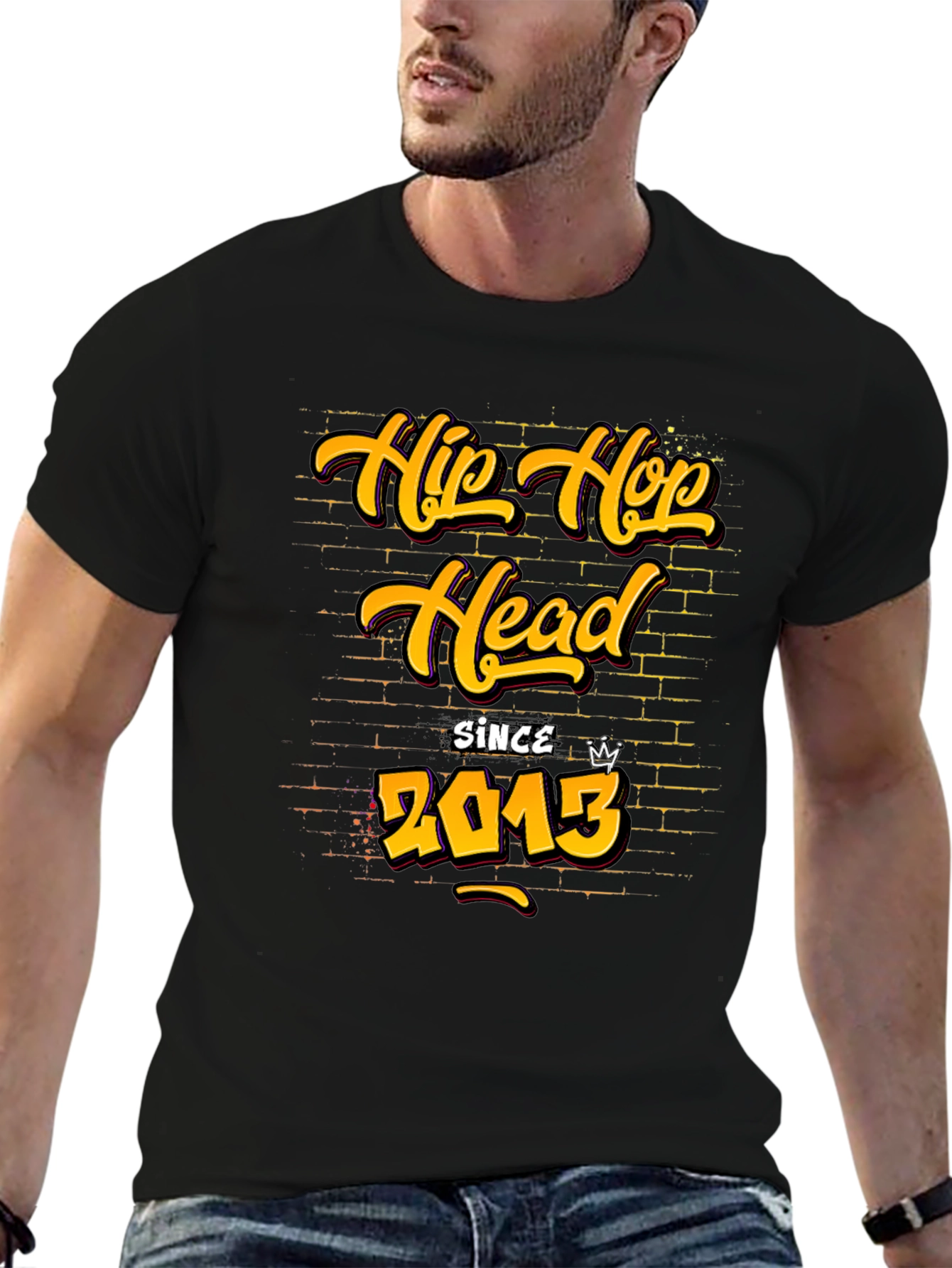 Hip Hop Head Since 2013 Black T-Shirt