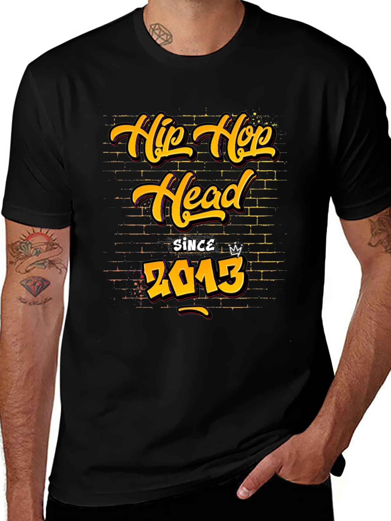 Hip Hop Head Since 2013 Black T-Shirt