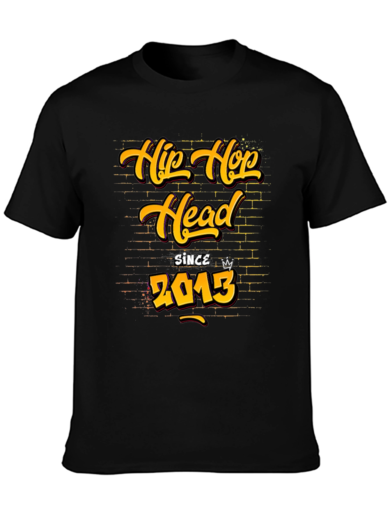 Hip Hop Head Since 2013 Black T-Shirt