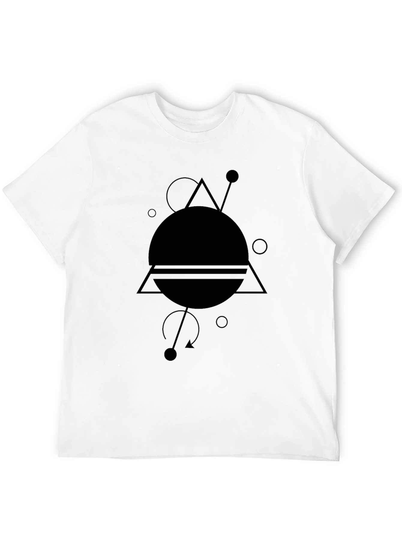 Geometric Design Black T-Shirt