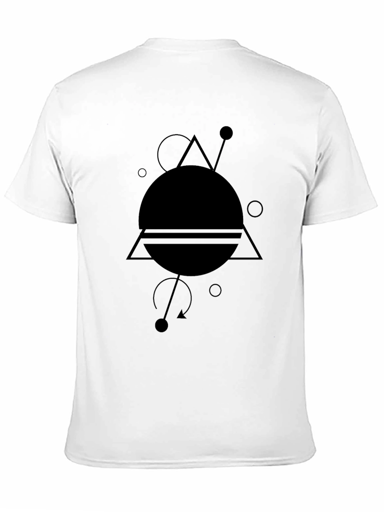 Geometric Design Black T-Shirt