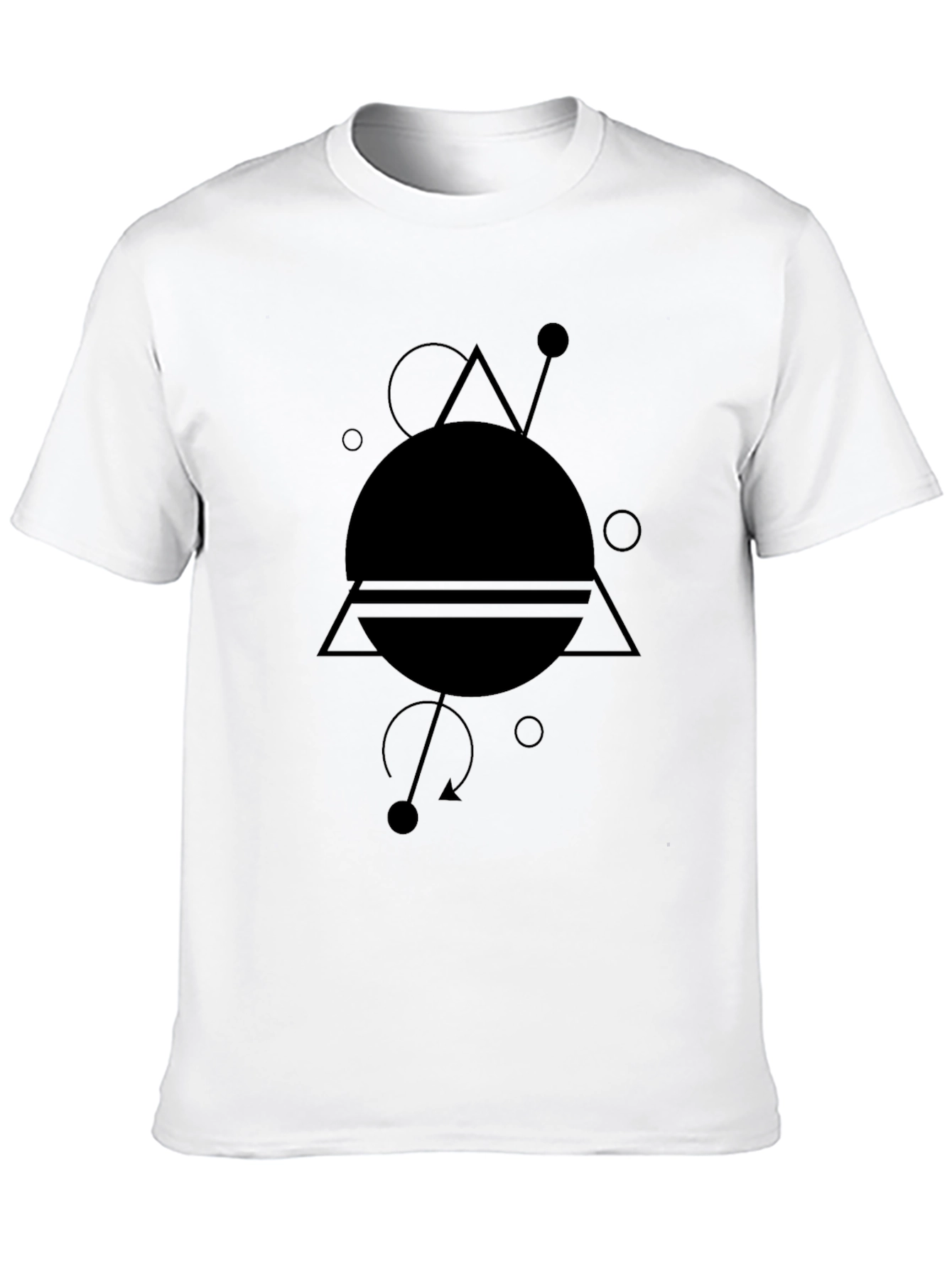 Geometric Design Black T-Shirt