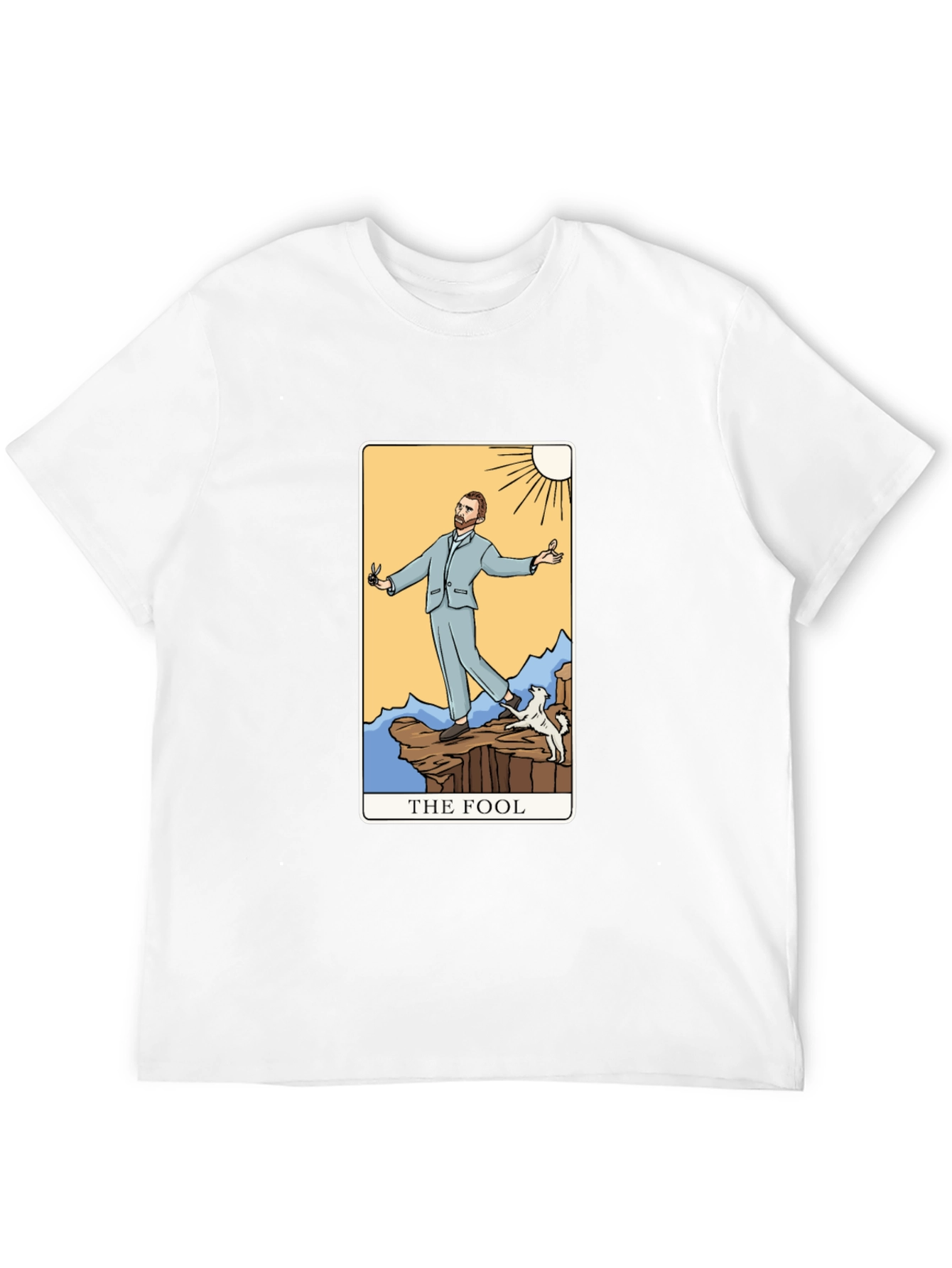 The Fool Tarot Card Graphic T-Shirt - Black