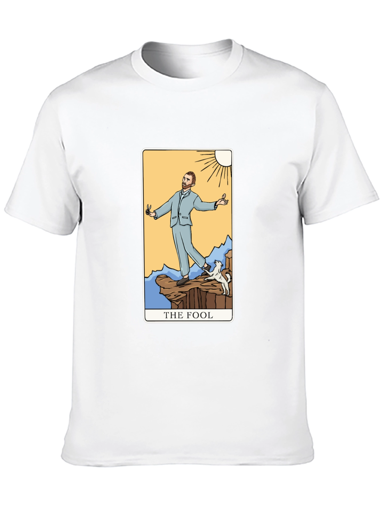 The Fool Tarot Card Graphic T-Shirt - Black