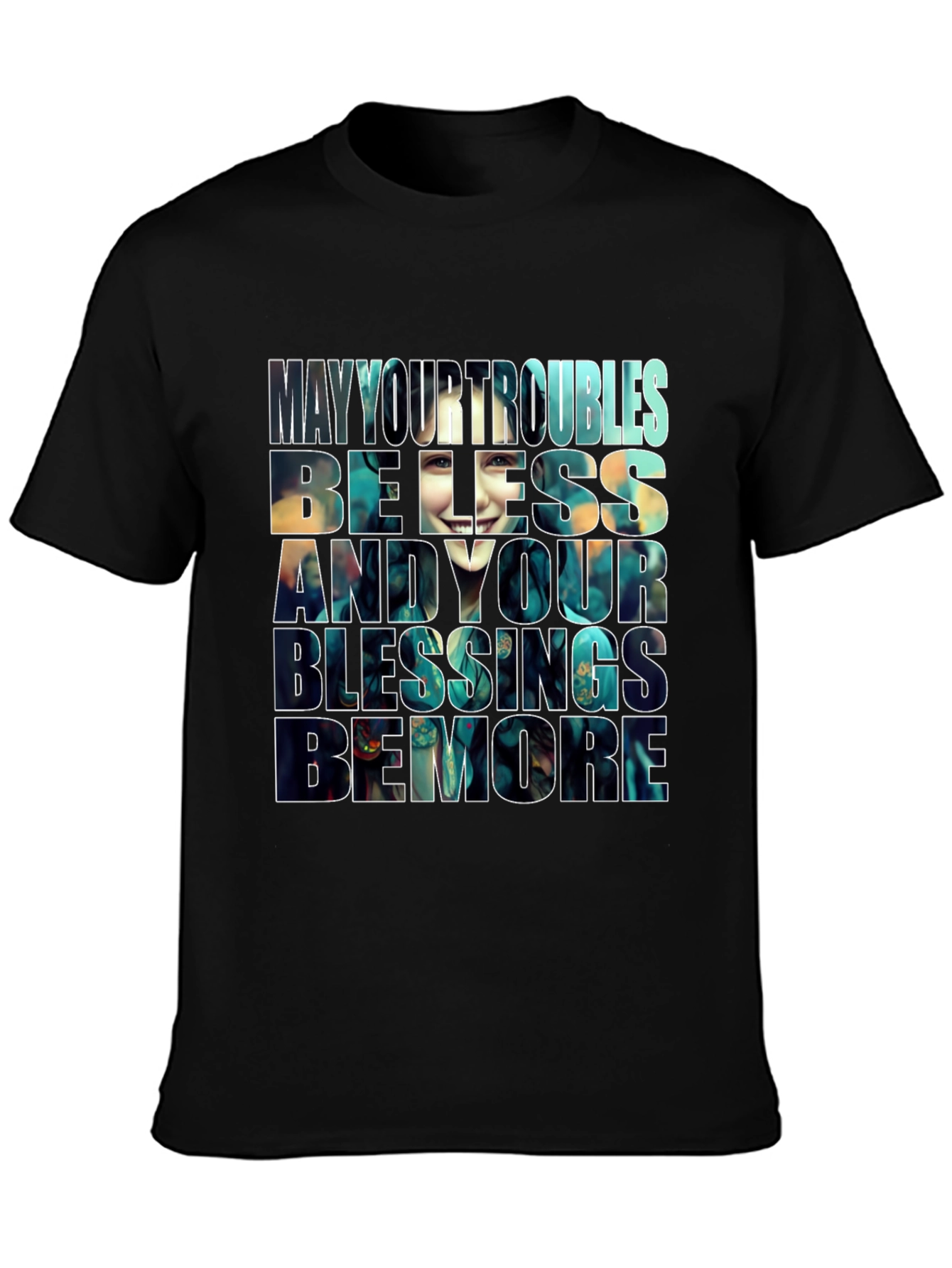 Inspirational Graphic T-Shirt - Blessings Design