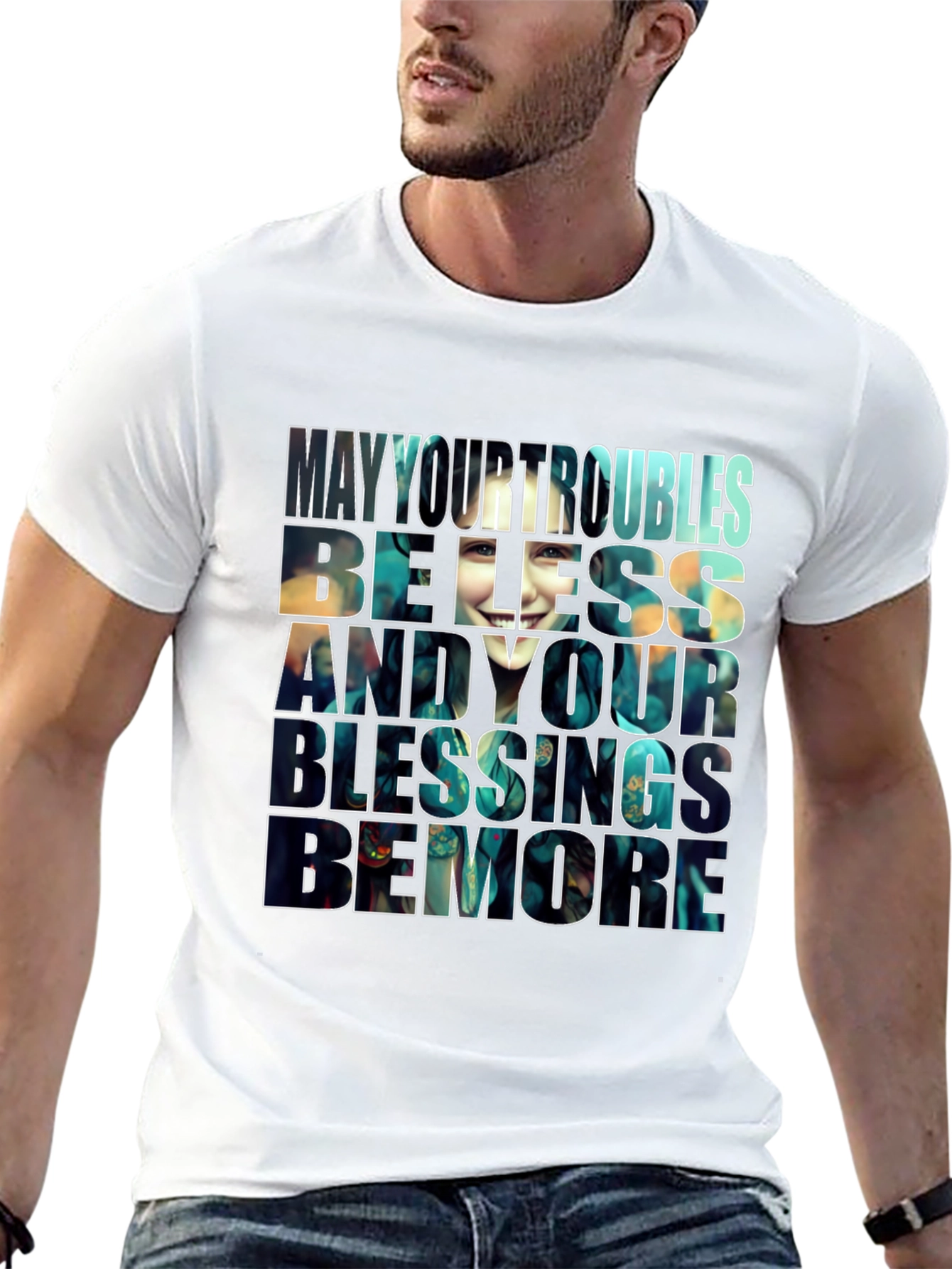 Inspirational Graphic T-Shirt - Blessings Design