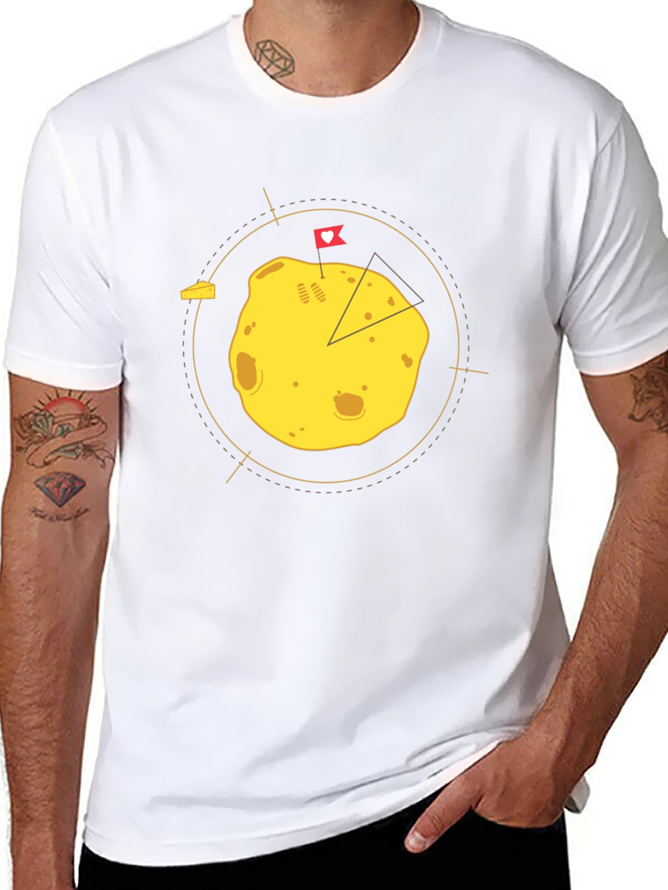 Cheese Planet Black Graphic Tee