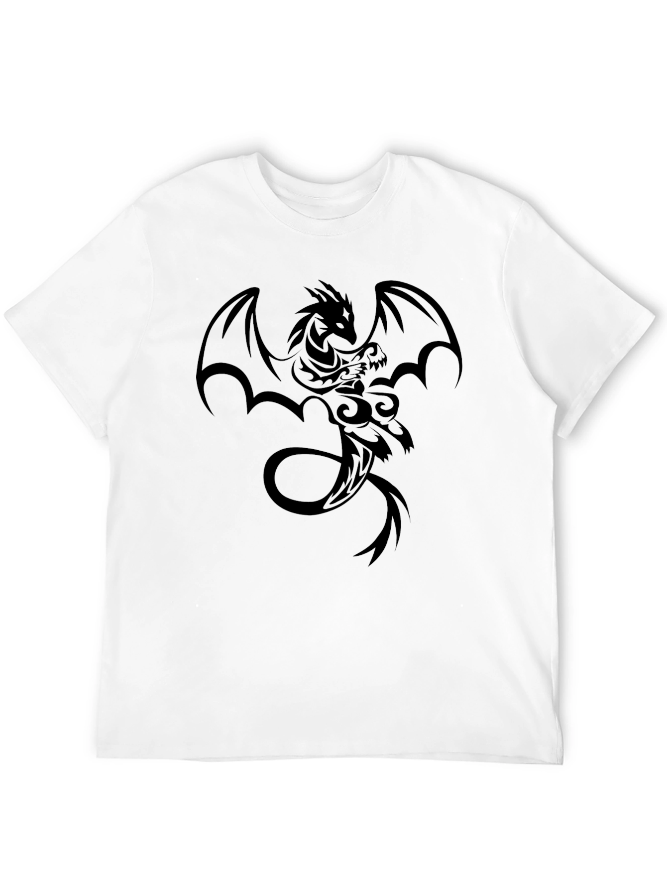 Black Dragon Graphic T-Shirt - Mens Casual Wear