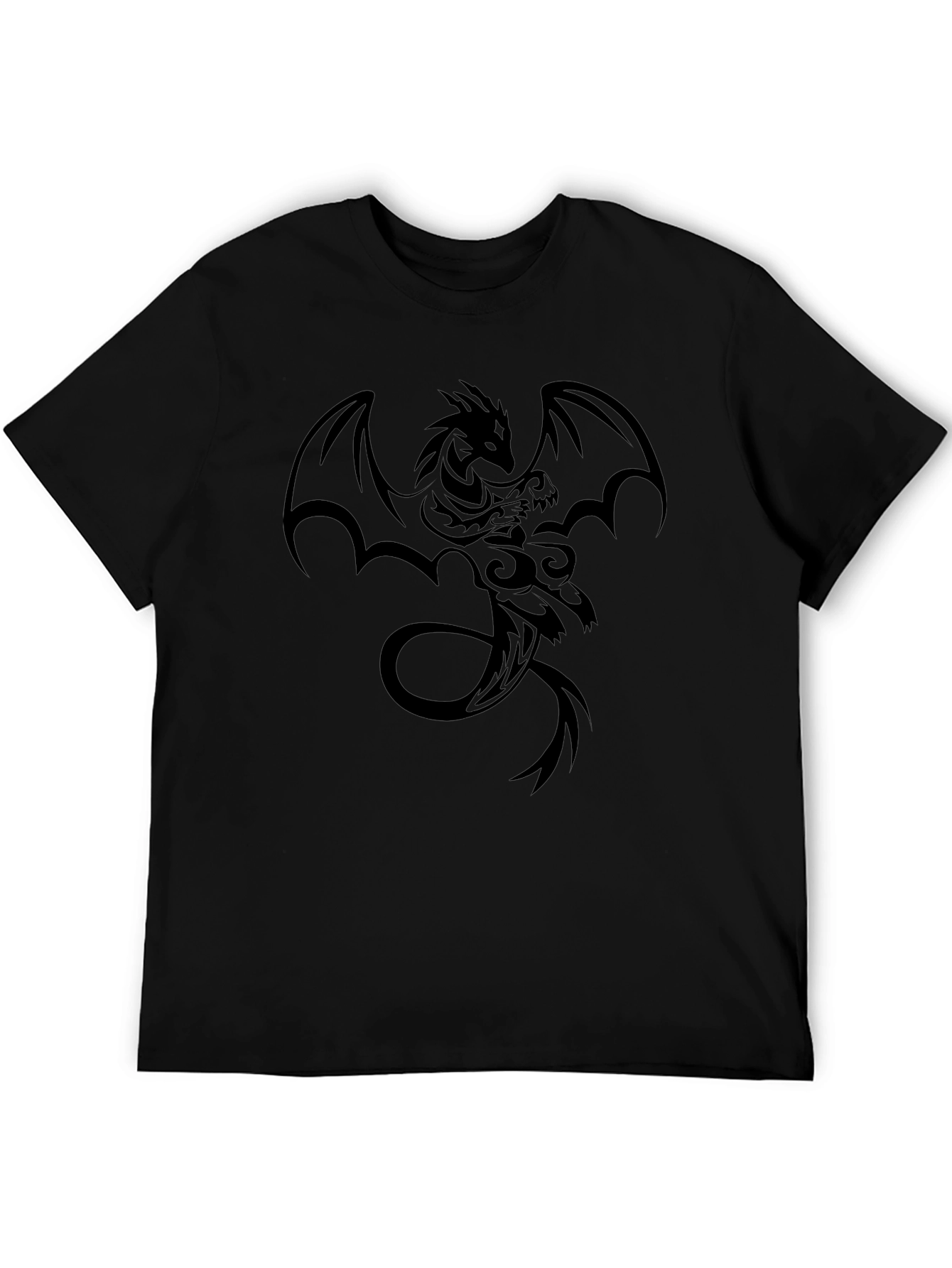 Black Dragon Graphic T-Shirt - Mens Casual Wear