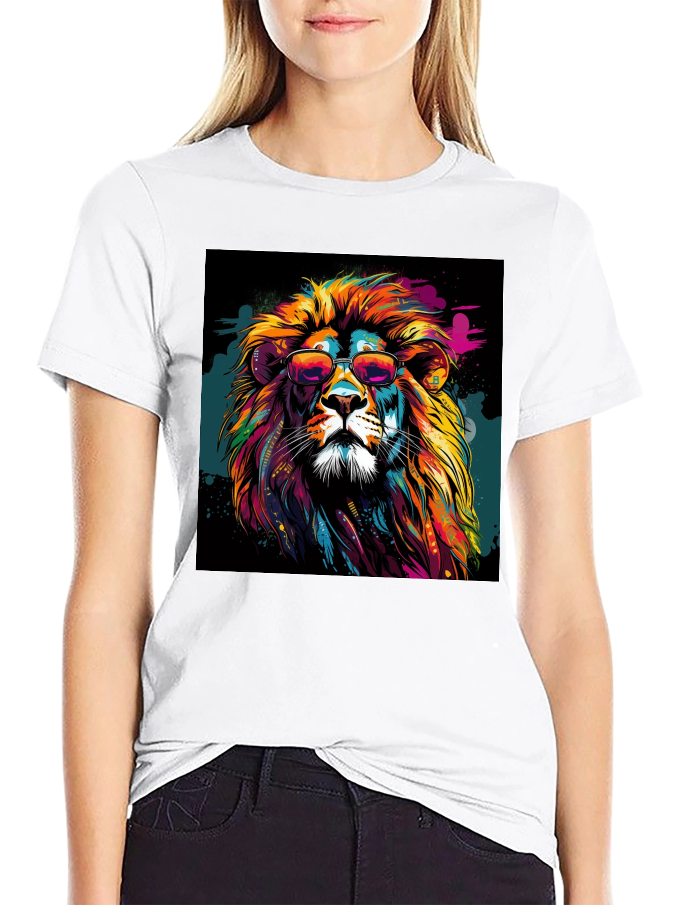 Cool Lion Graphic Tee - Black T-Shirt