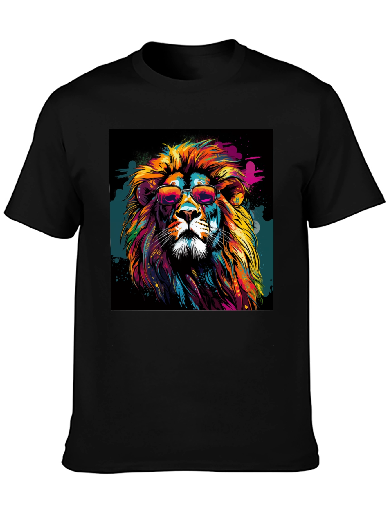 Cool Lion Graphic Tee - Black T-Shirt