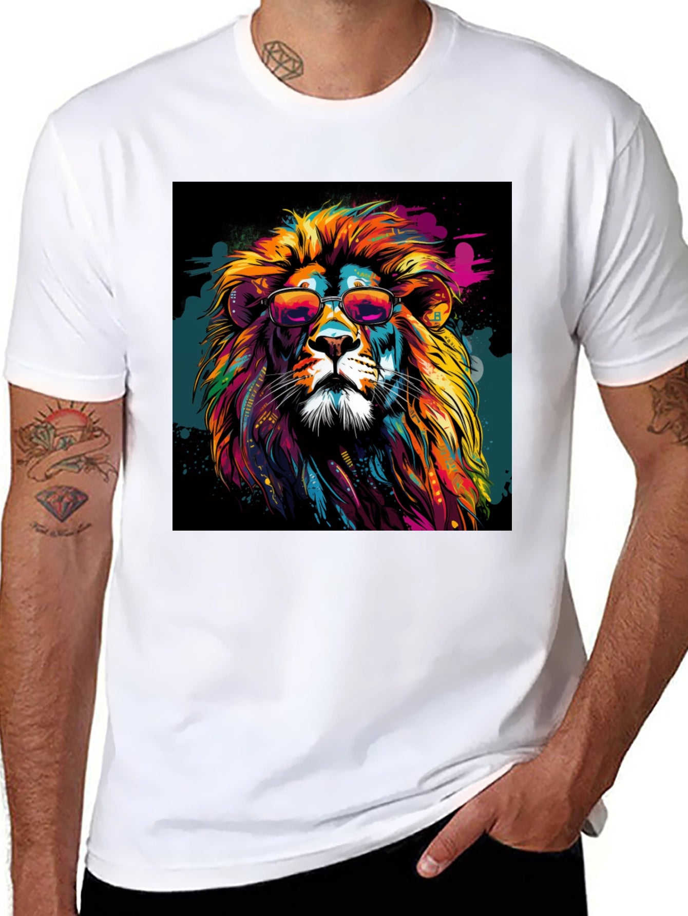 Cool Lion Graphic Tee - Black T-Shirt