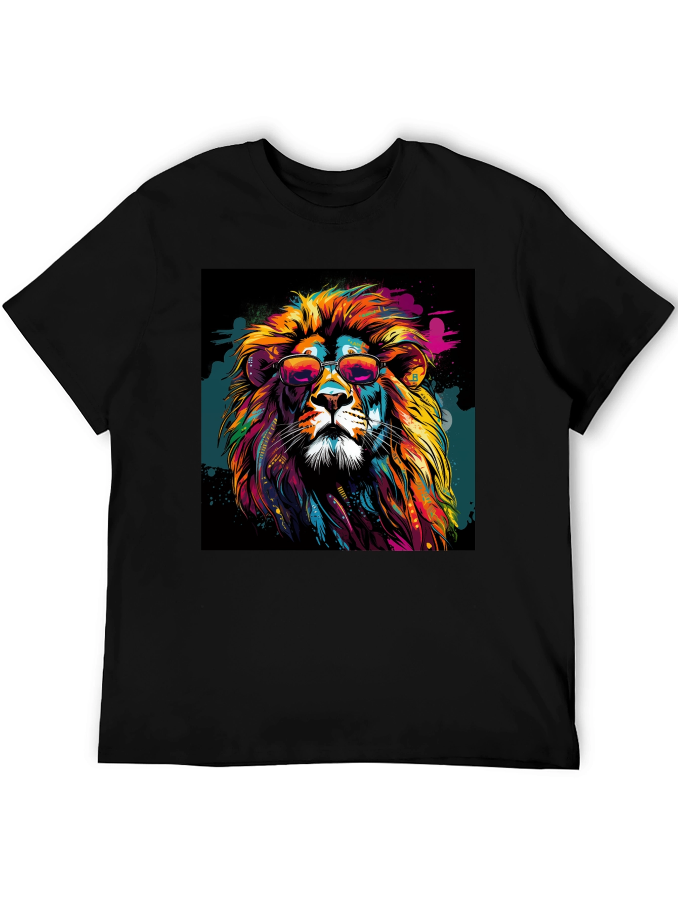 Cool Lion Graphic Tee - Black T-Shirt