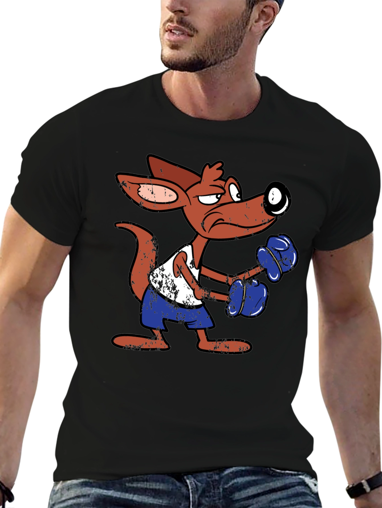 Boxing Kangaroo Graphic T-Shirt