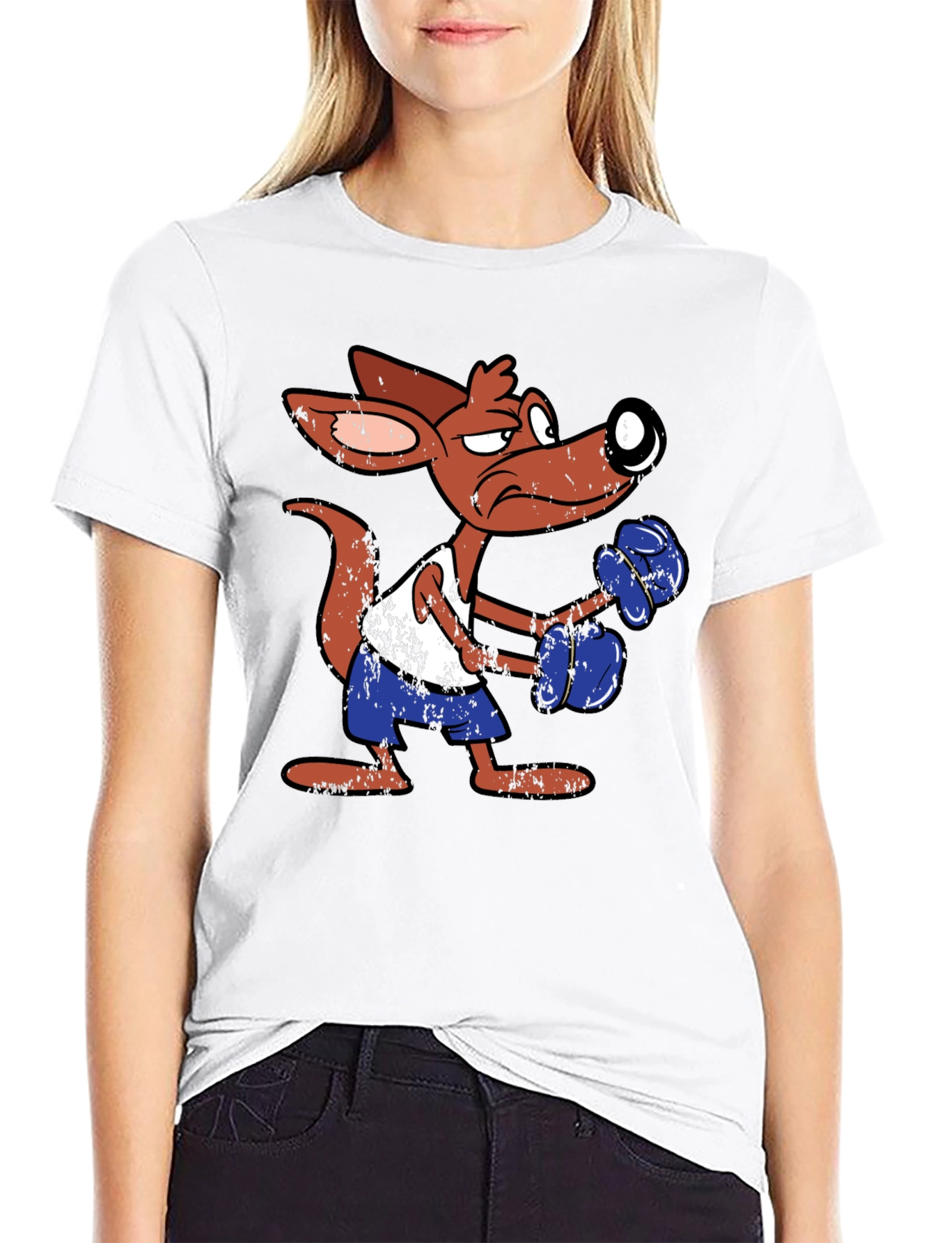 Boxing Kangaroo Graphic T-Shirt