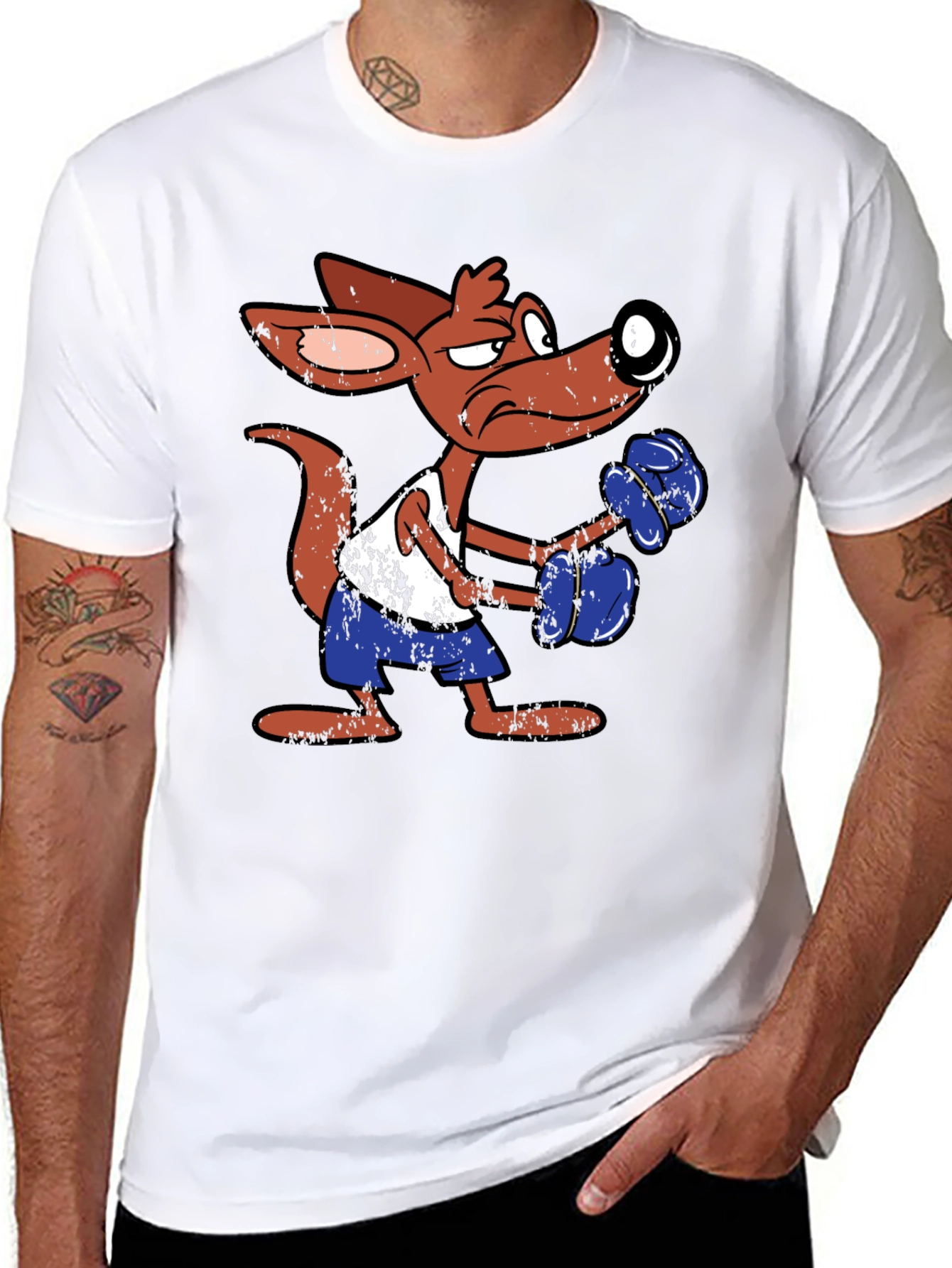 Boxing Kangaroo Graphic T-Shirt