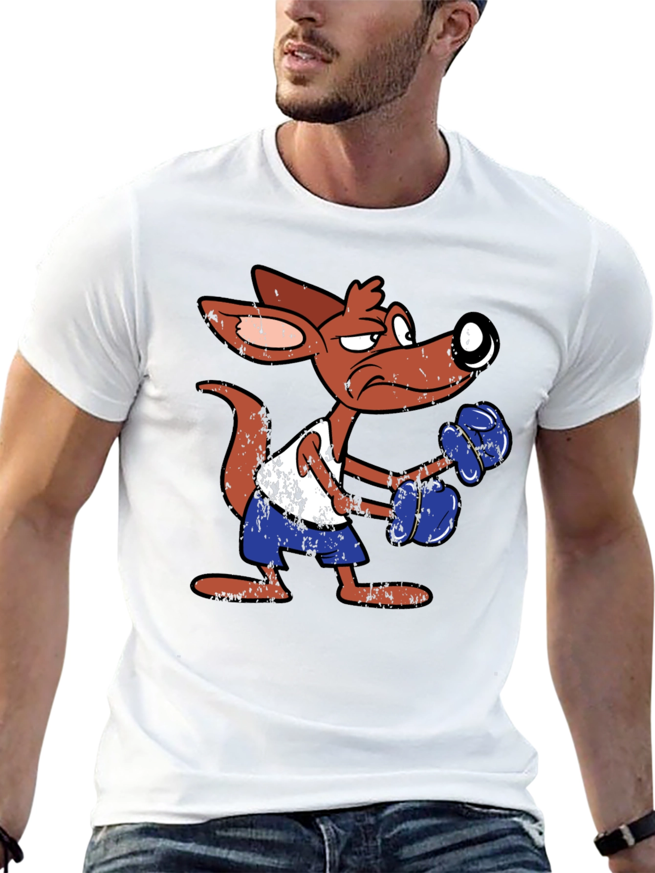 Boxing Kangaroo Graphic T-Shirt
