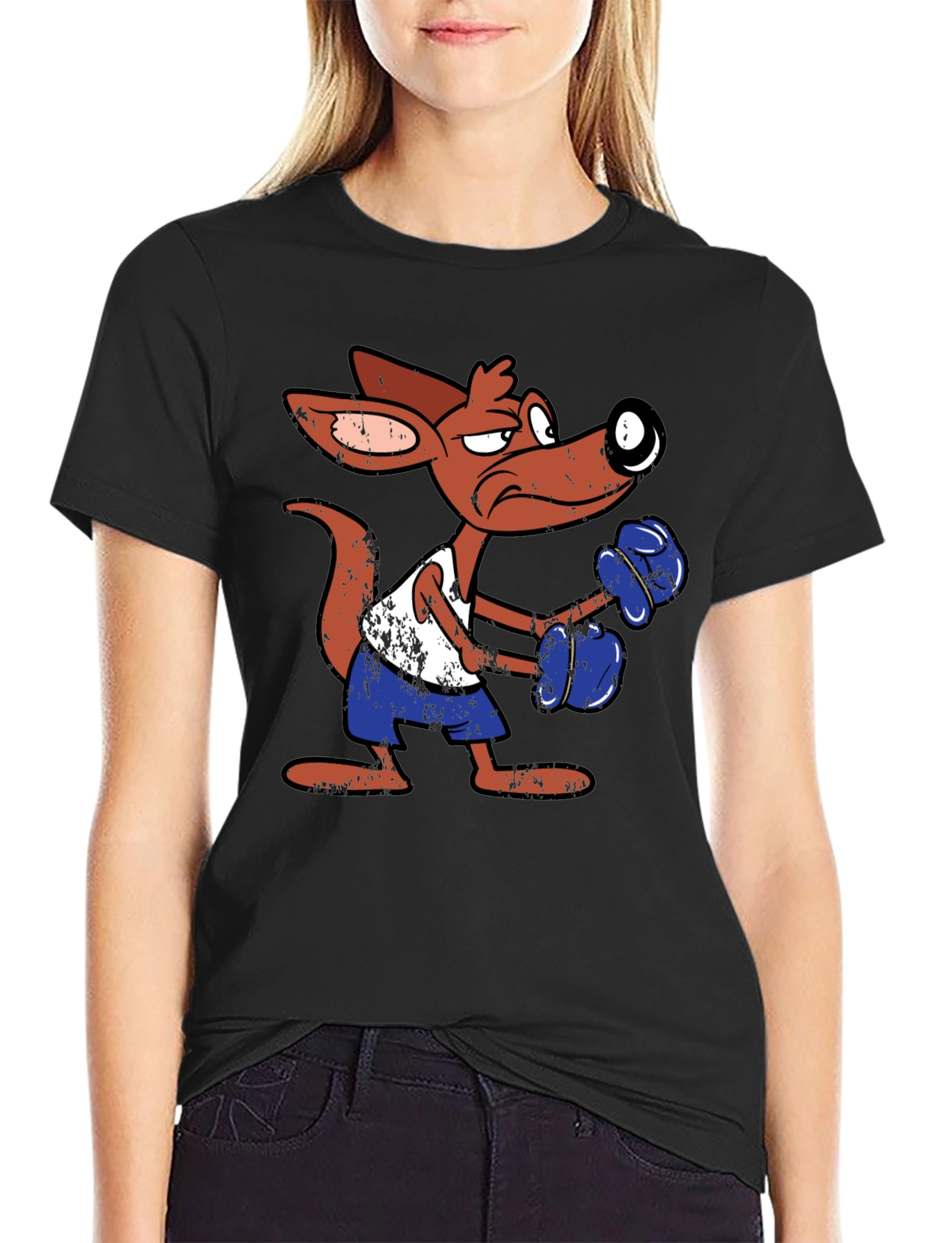 Boxing Kangaroo Graphic T-Shirt
