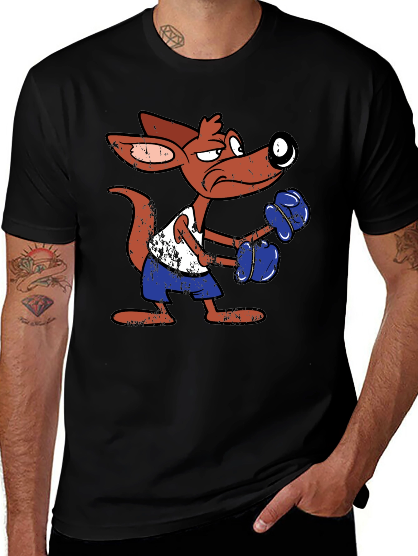 Boxing Kangaroo Graphic T-Shirt