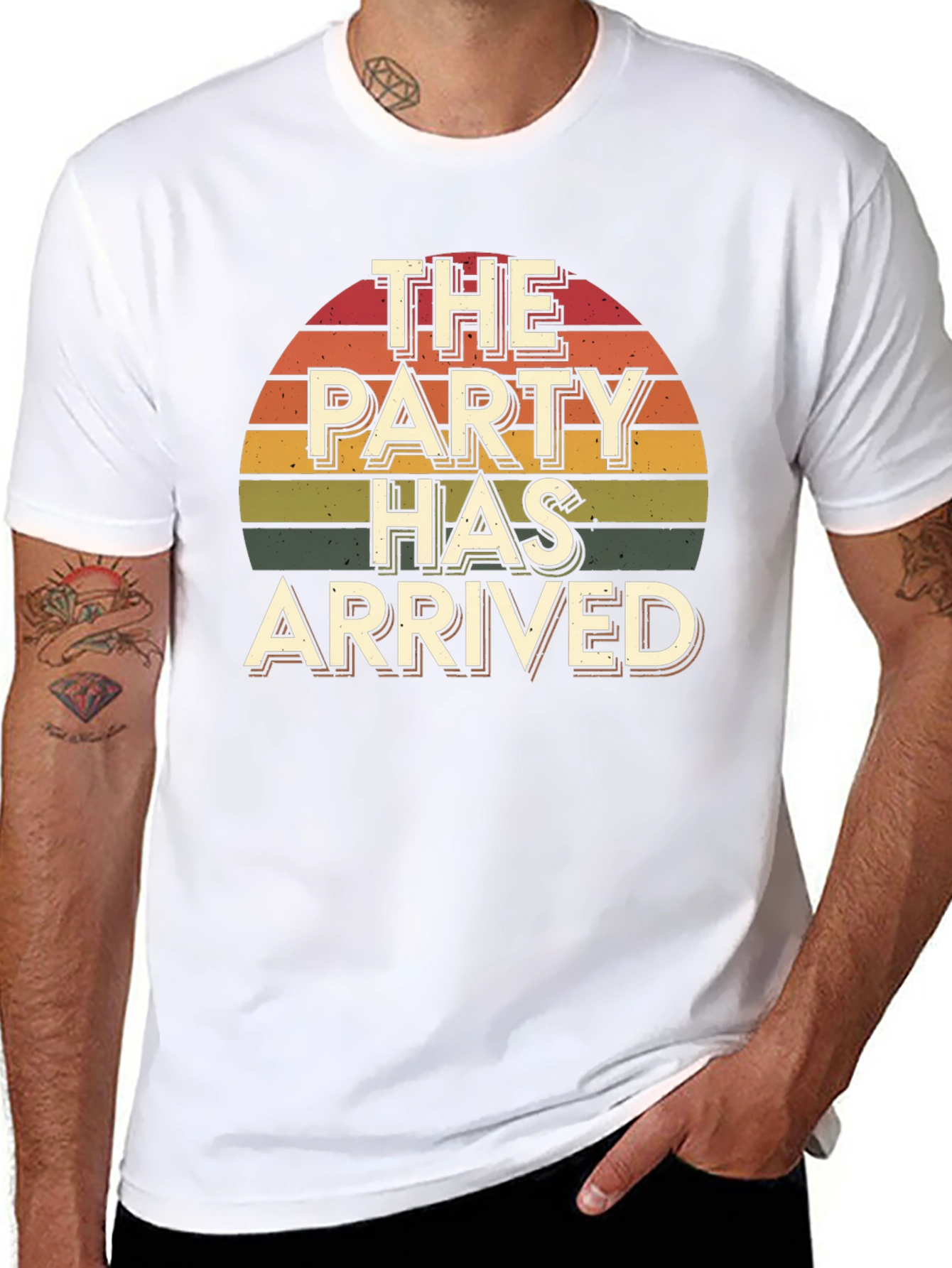 The Party Has Arrived Retro Graphic T-Shirt