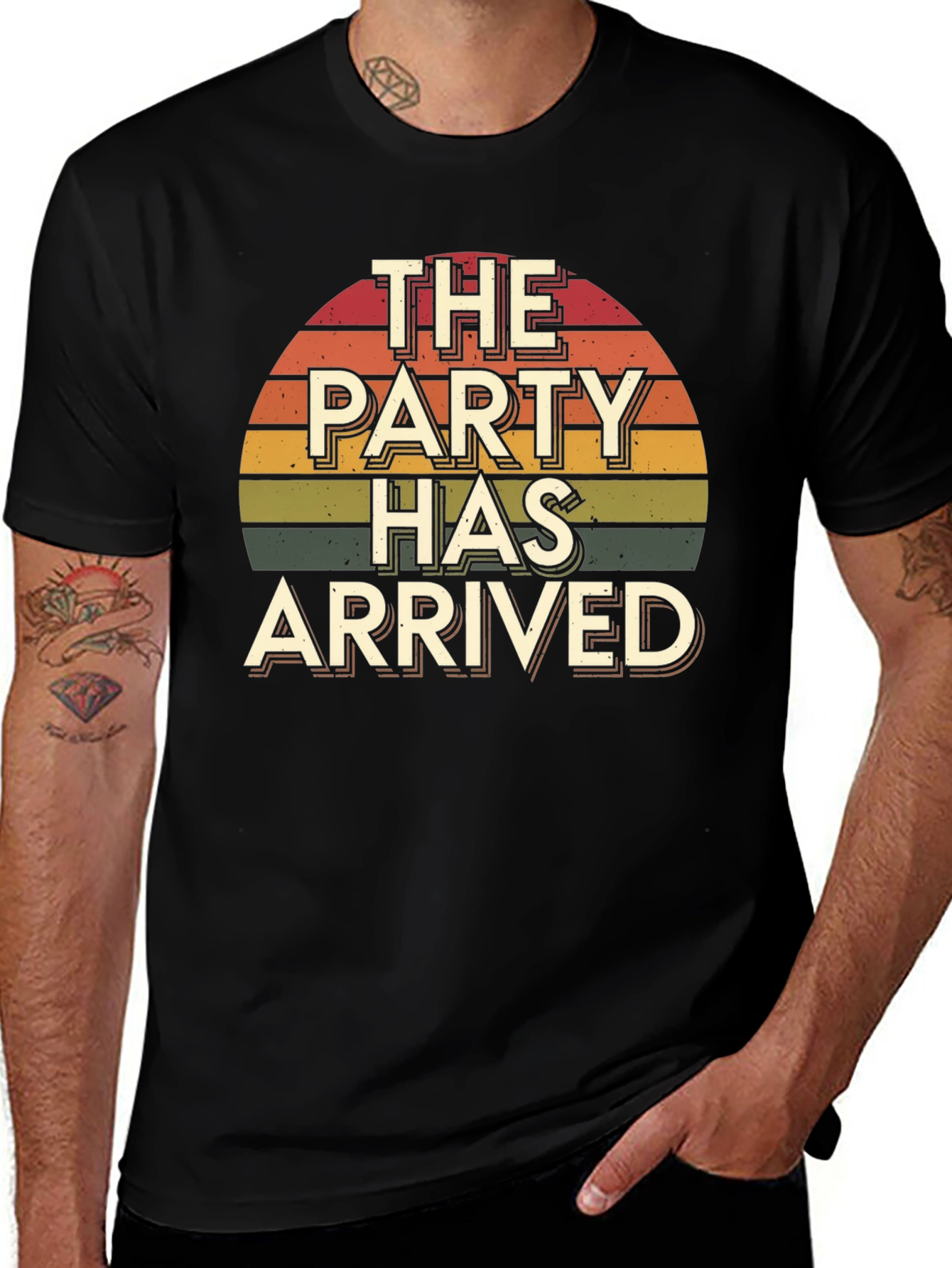 The Party Has Arrived Retro Graphic T-Shirt