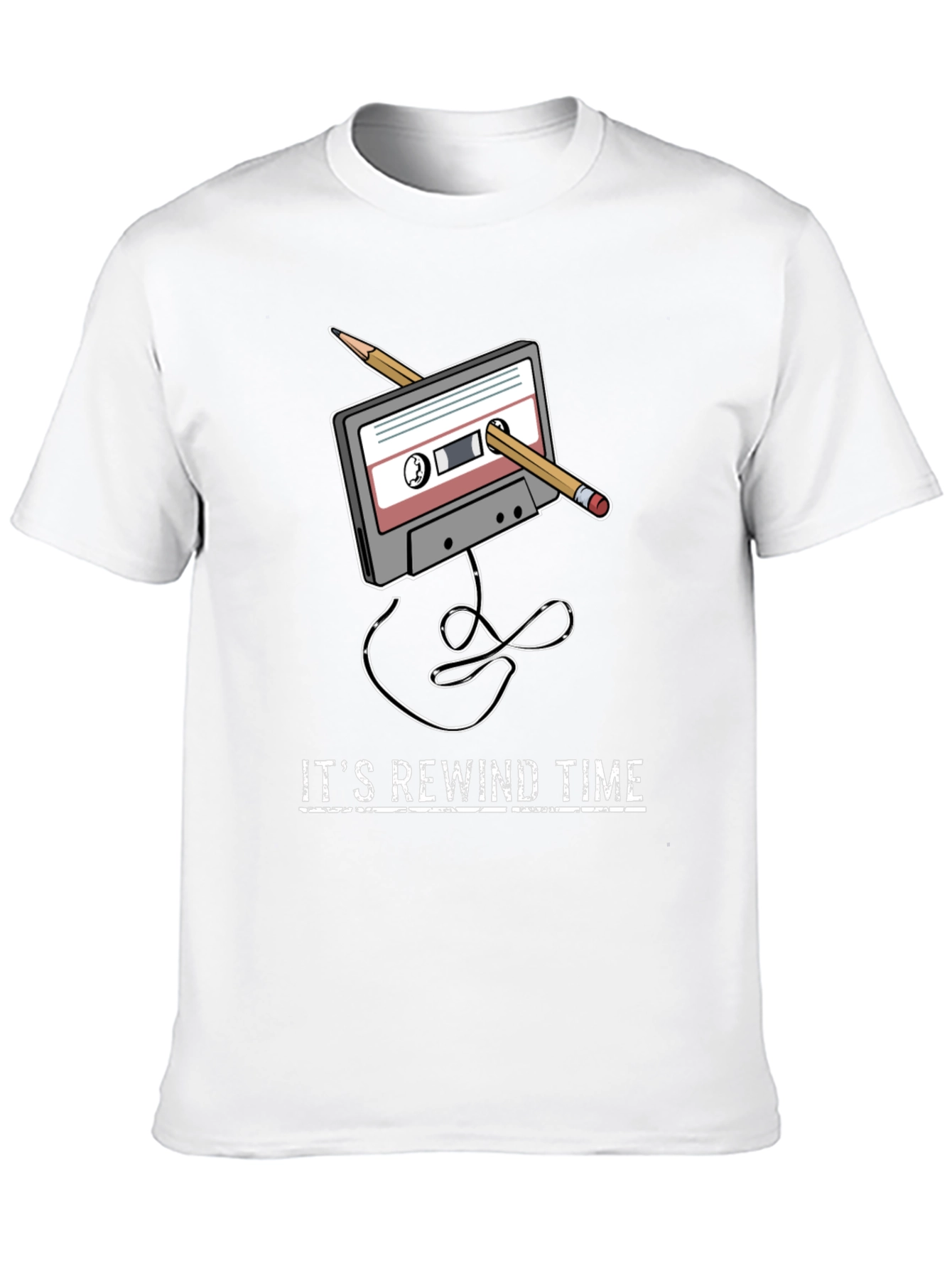 Rewind Time Retro Cassette Tape T-Shirt