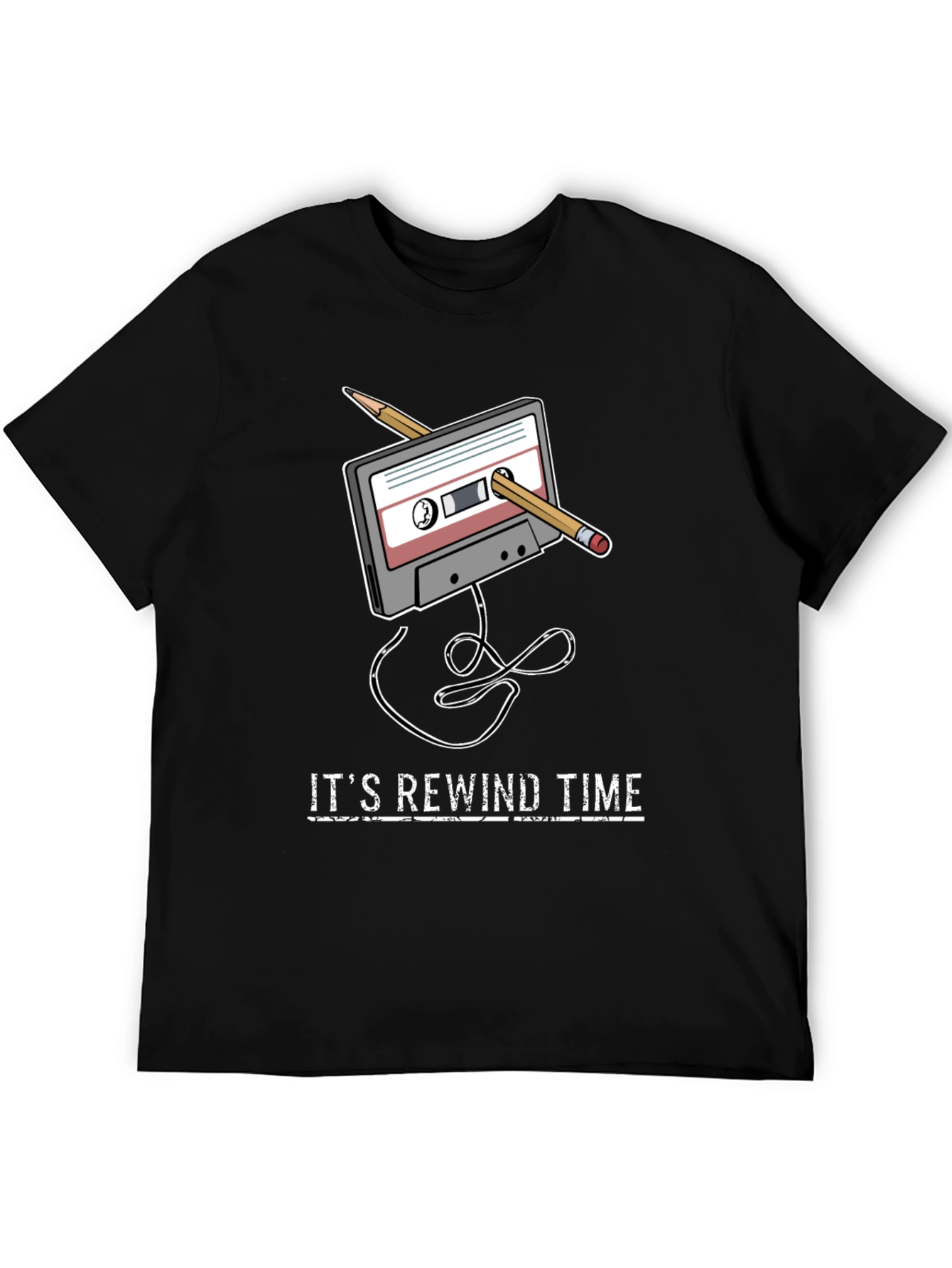 Rewind Time Retro Cassette Tape T-Shirt