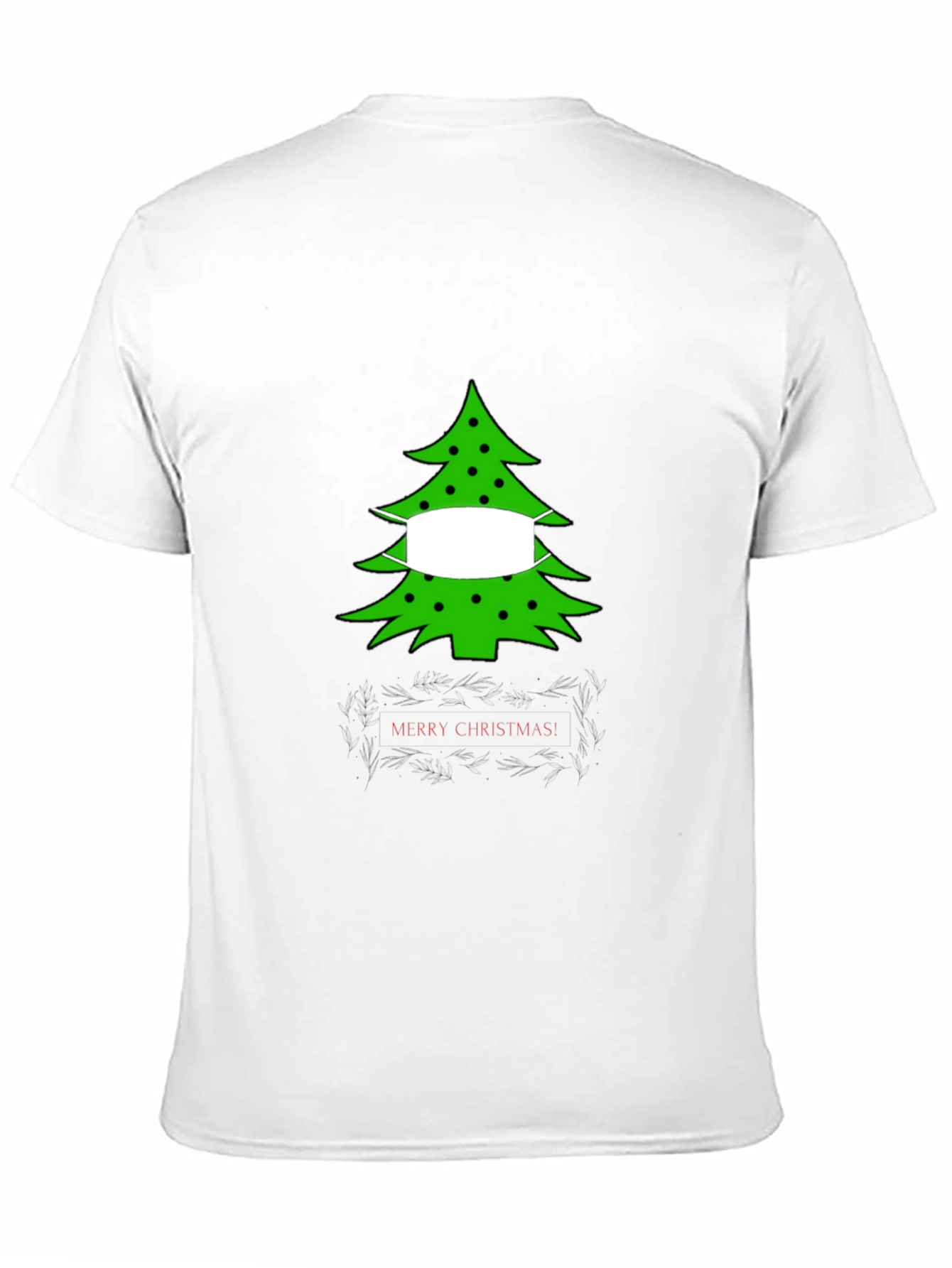 Festive Christmas Tree Mask T-Shirt