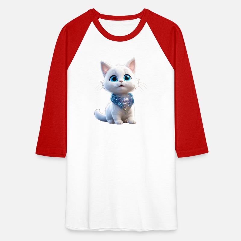 Cartoon character a white cat with a silver coat a