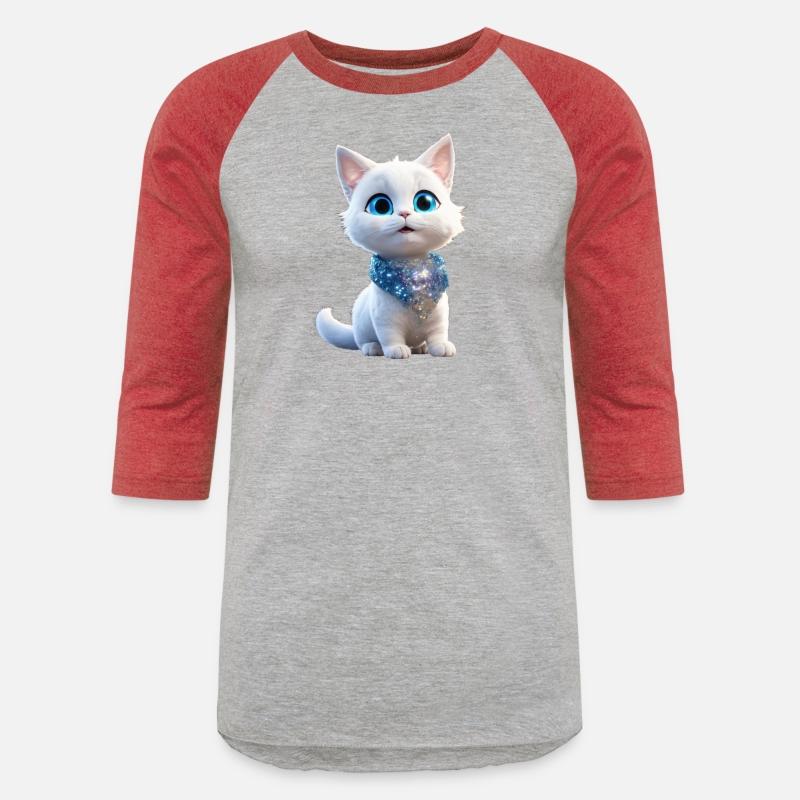 Cartoon character a white cat with a silver coat a