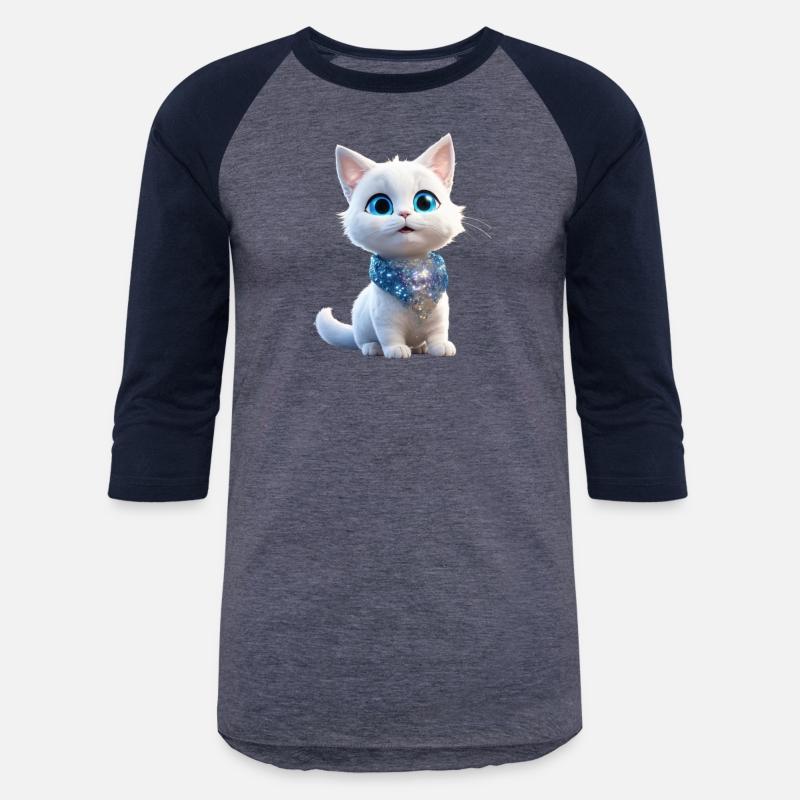 Cartoon character a white cat with a silver coat a