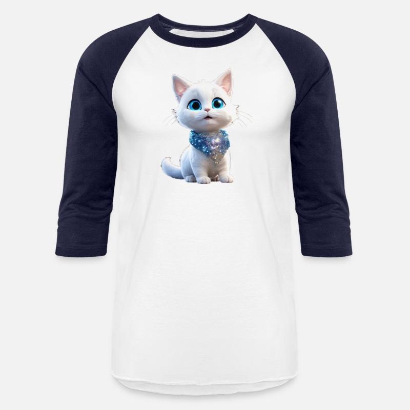 Cartoon character a white cat with a silver coat a
