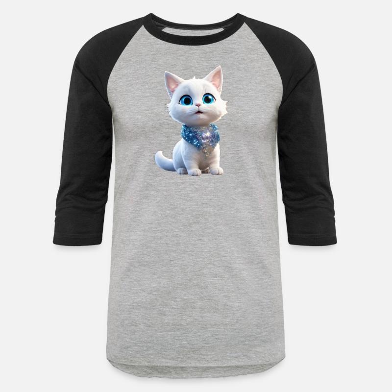 Cartoon character a white cat with a silver coat a