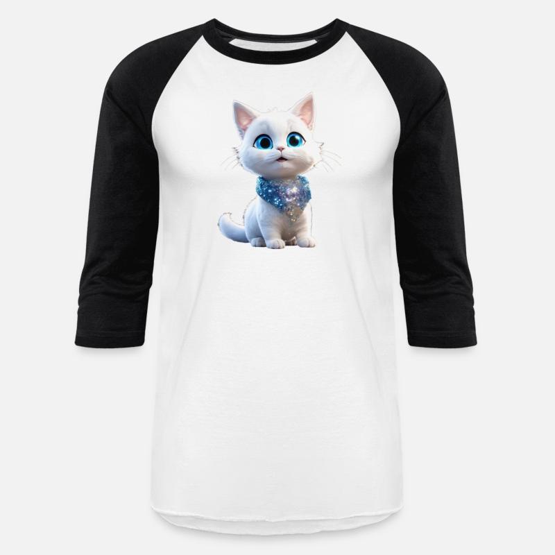 Cartoon character a white cat with a silver coat a