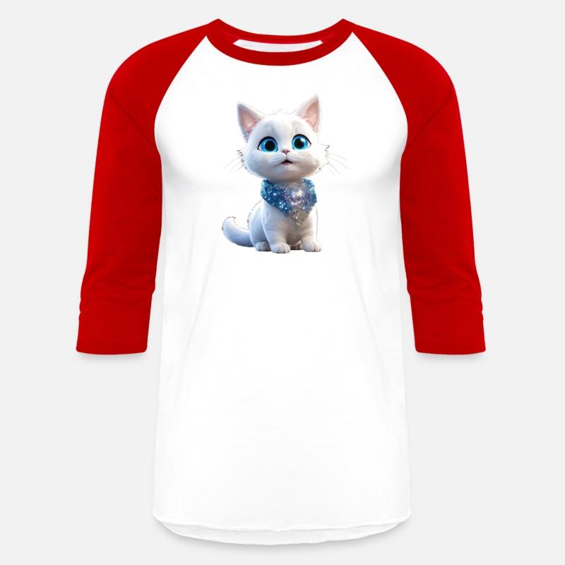 Cartoon character a white cat with a silver coat a