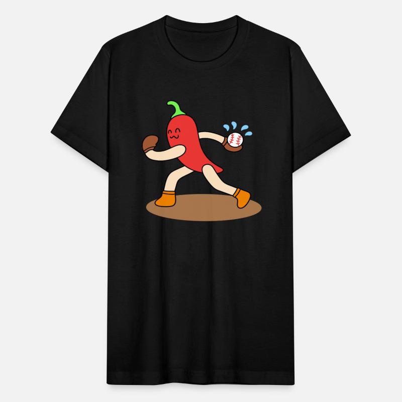 Cartoon chili baseball