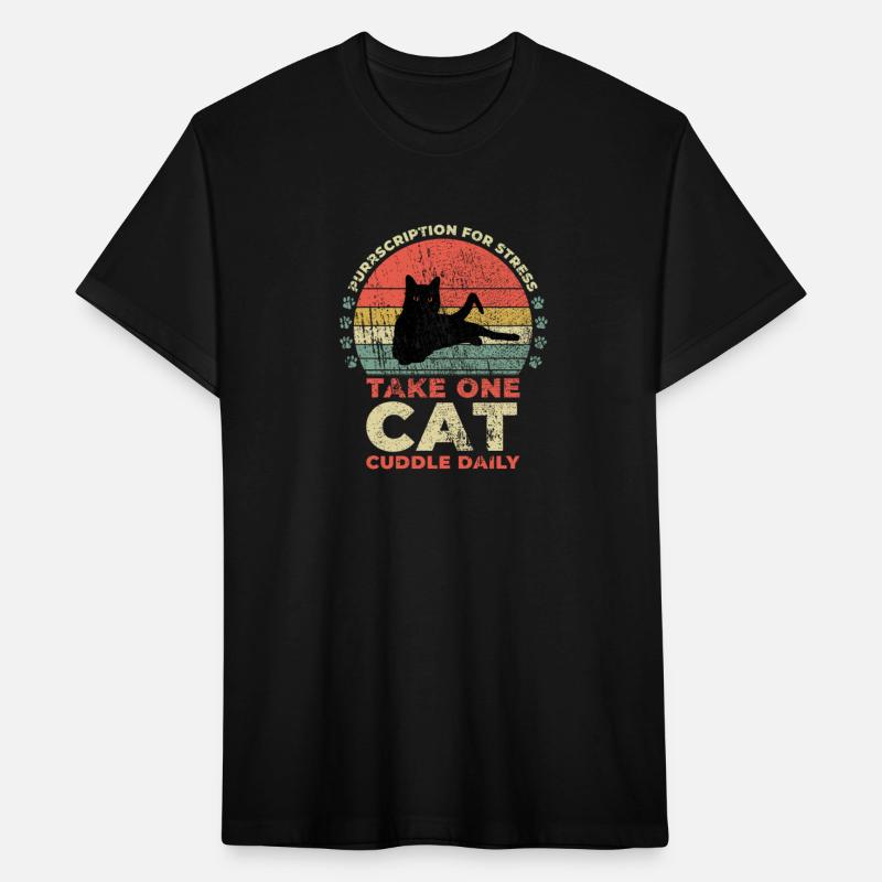 Cat Cuddle Therapy Retro Design - Stress Relief