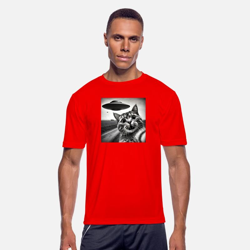 Cat Selfie With Alien UFO Funny Cat Gifts