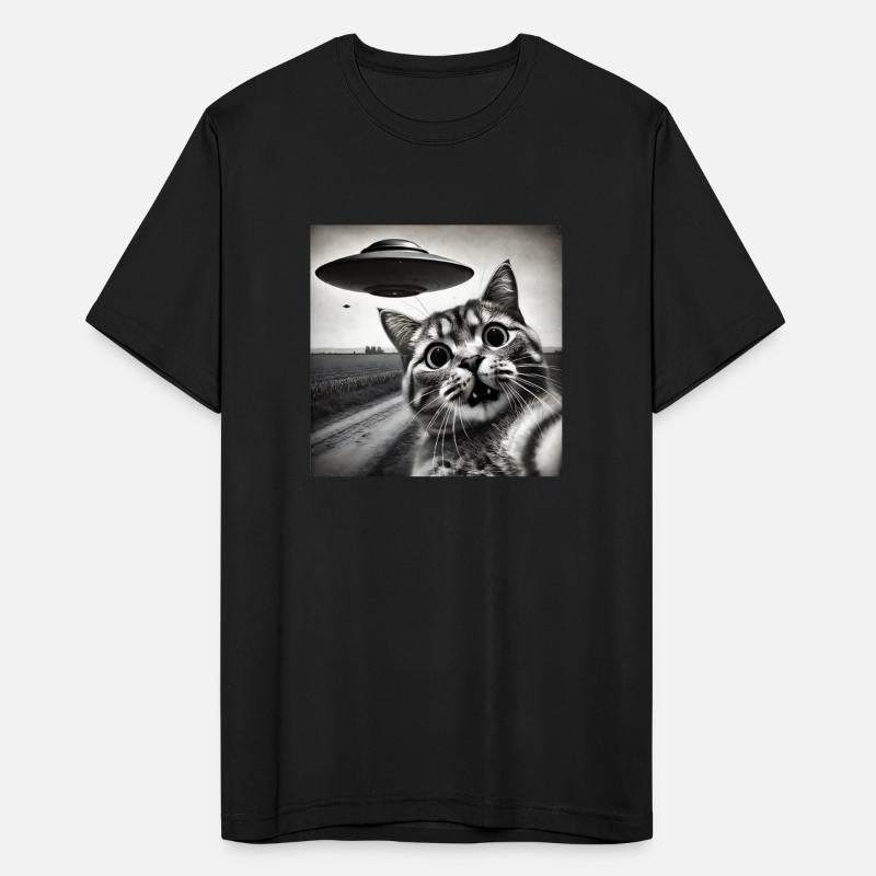 Cat Selfie With Alien UFO Funny Cat Gifts