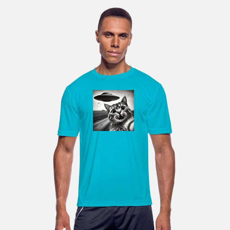 Cat Selfie With Alien UFO Funny Cat Gifts