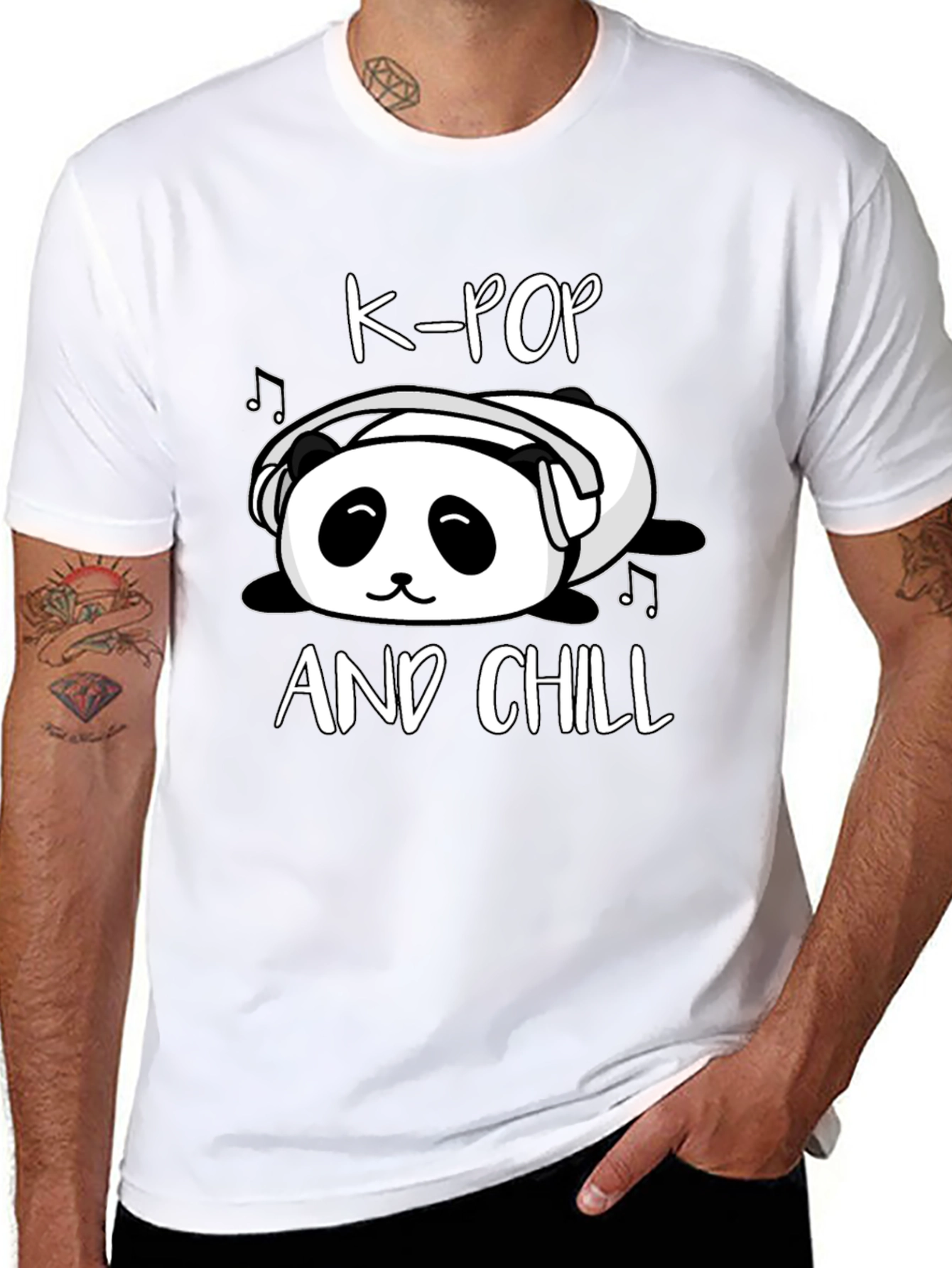 K-Pop and Chill Panda T-Shirt