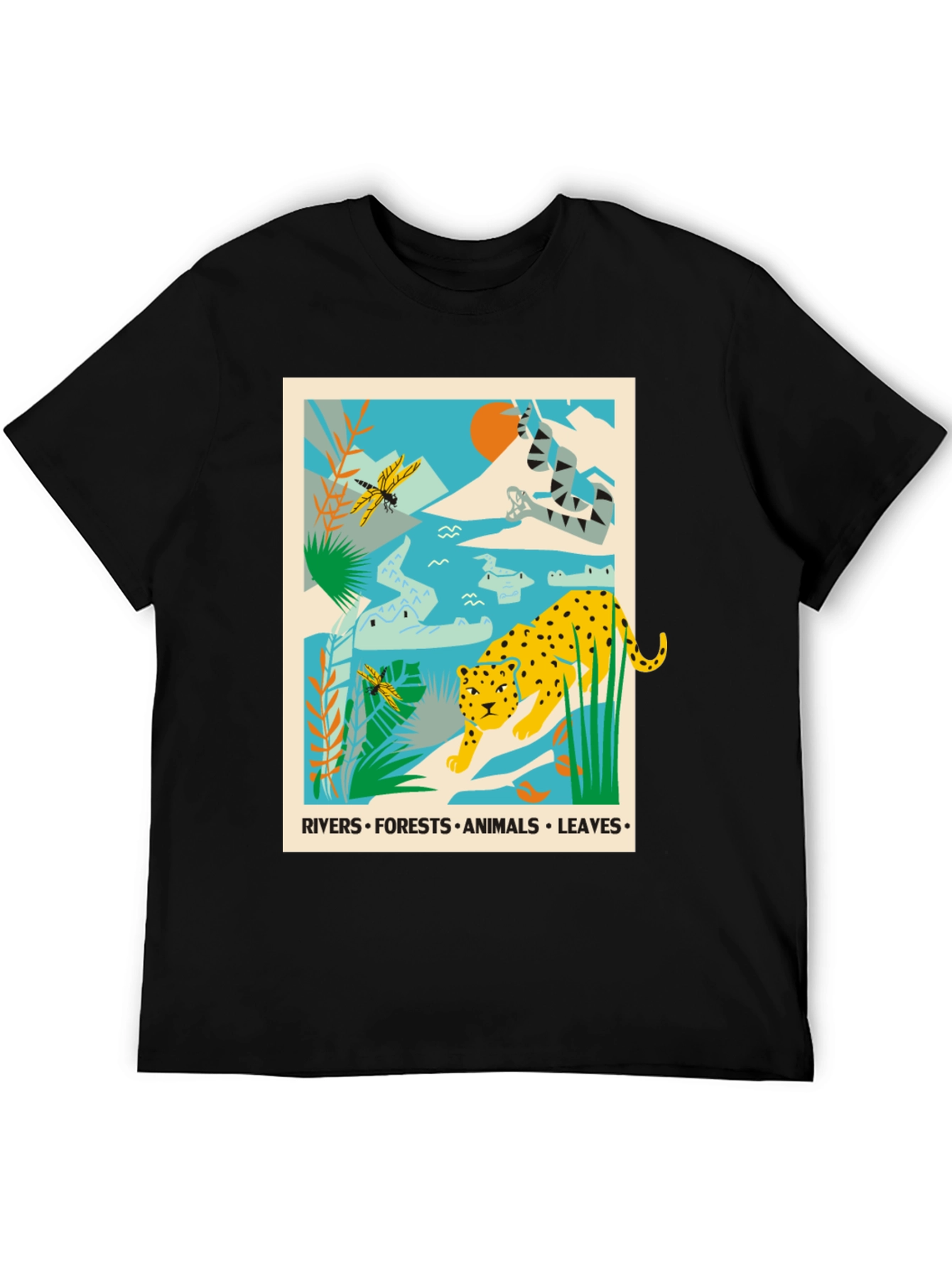 Jungle Animals Graphic Print T-Shirt