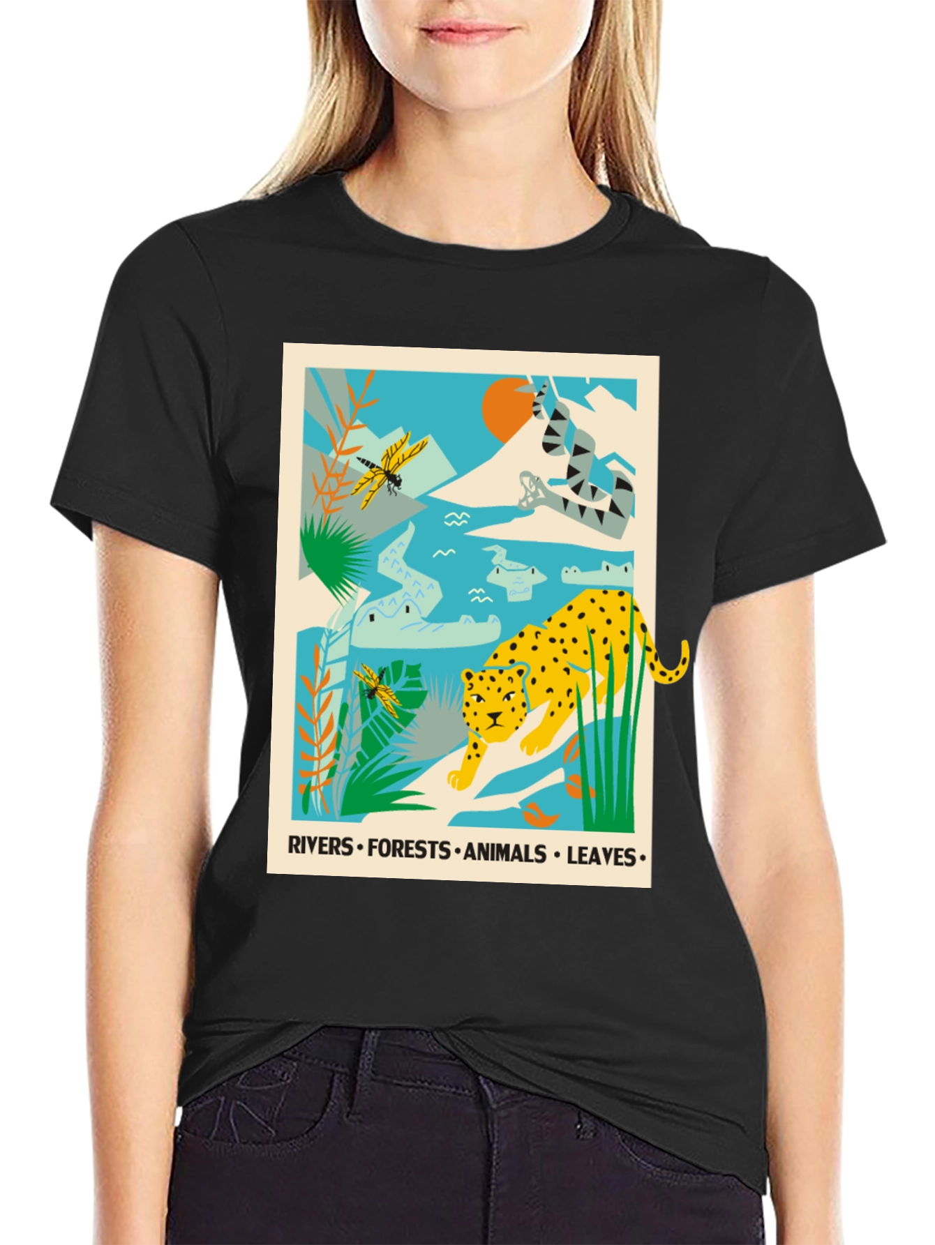Jungle Animals Graphic Print T-Shirt